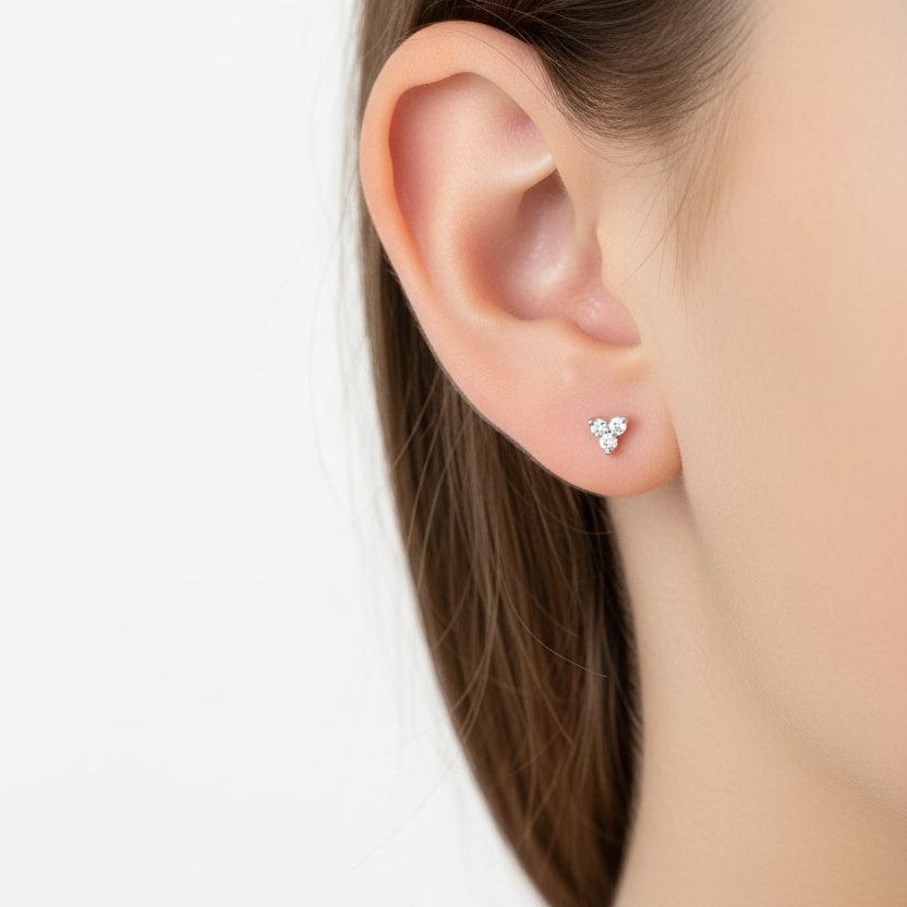 Three Dot Trio Stud Earrings