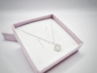 Circle Eternity Pendant Necklace for girls sterling silver