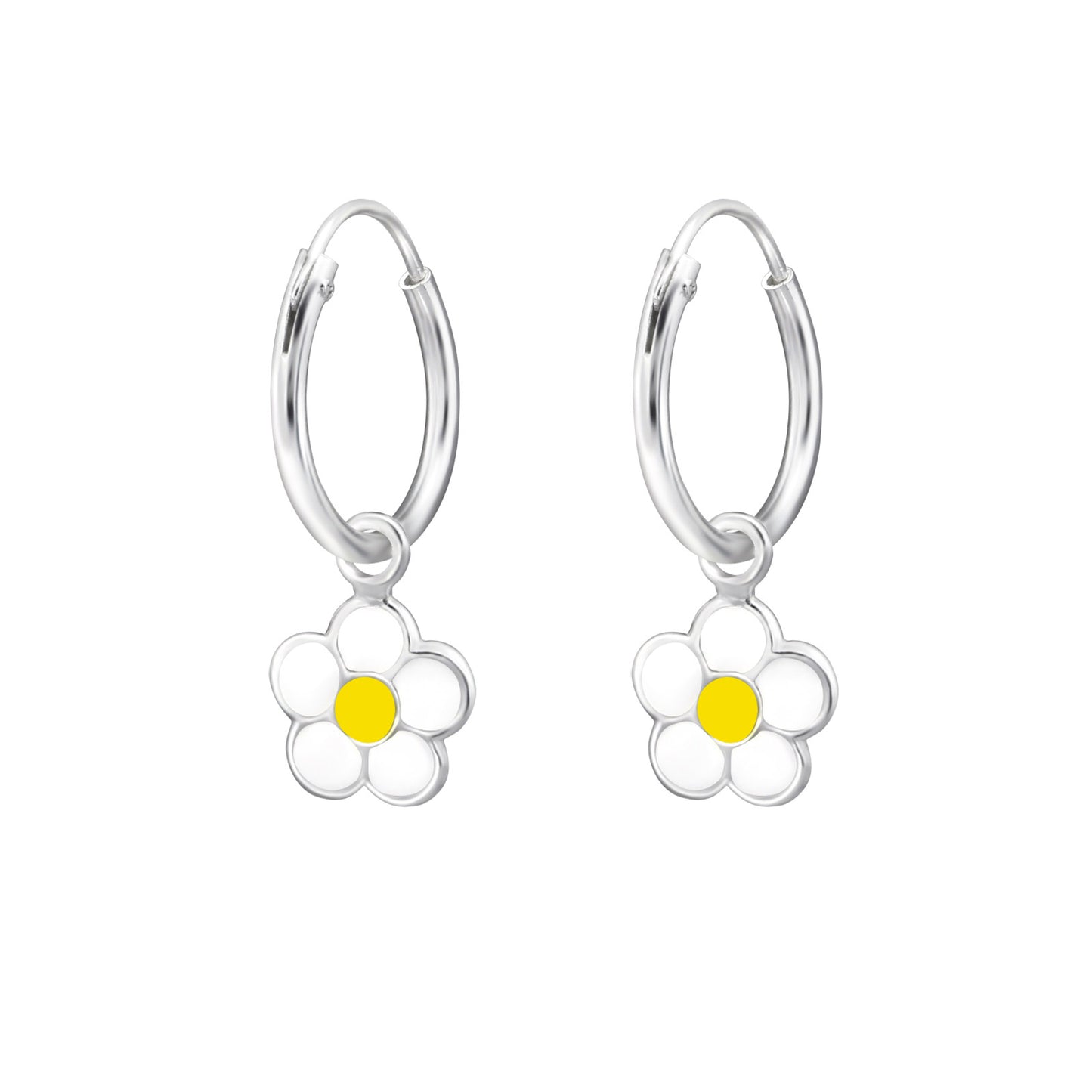 Daisy hoop earrings