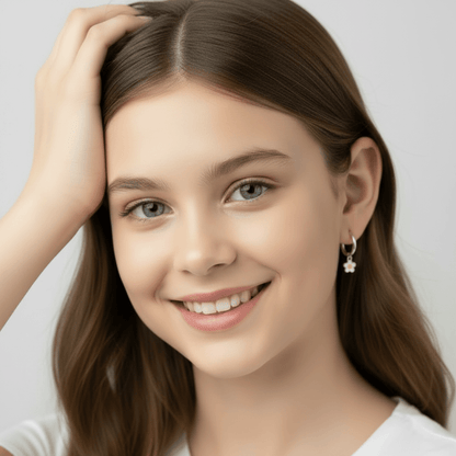 Daisy Hoop Earrings