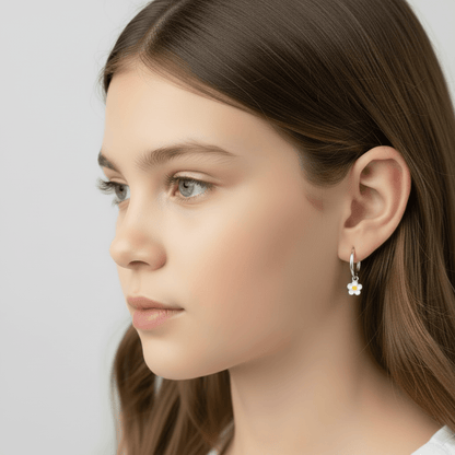 Daisy Hoop Earrings