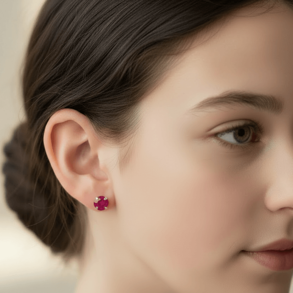 Ruby Glow Studs