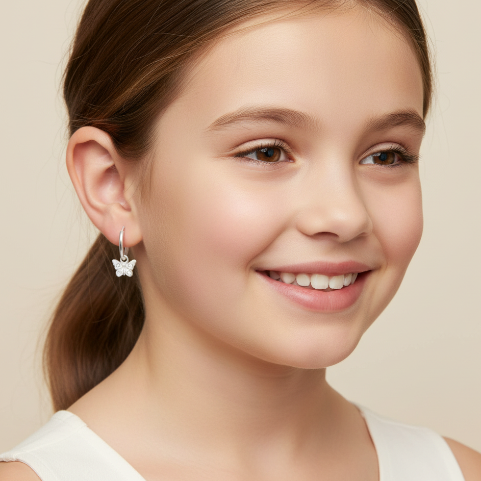Butterfly Dangle Hoops