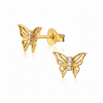 Twinkle Butterfly Studs - Square