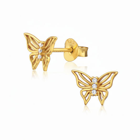 Twinkle Butterfly Studs - Square